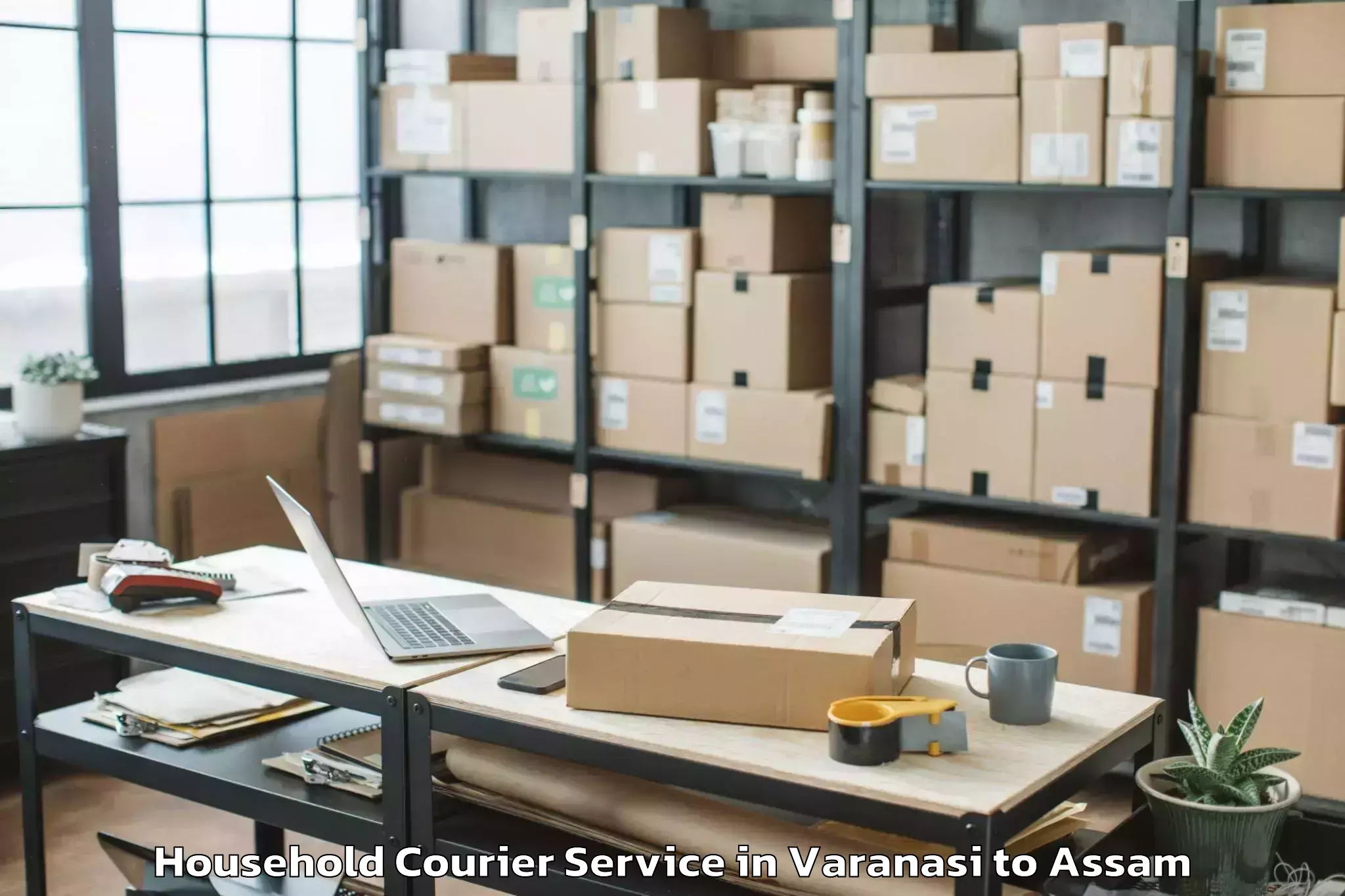 Easy Varanasi to Sarupeta Pt Household Courier Booking